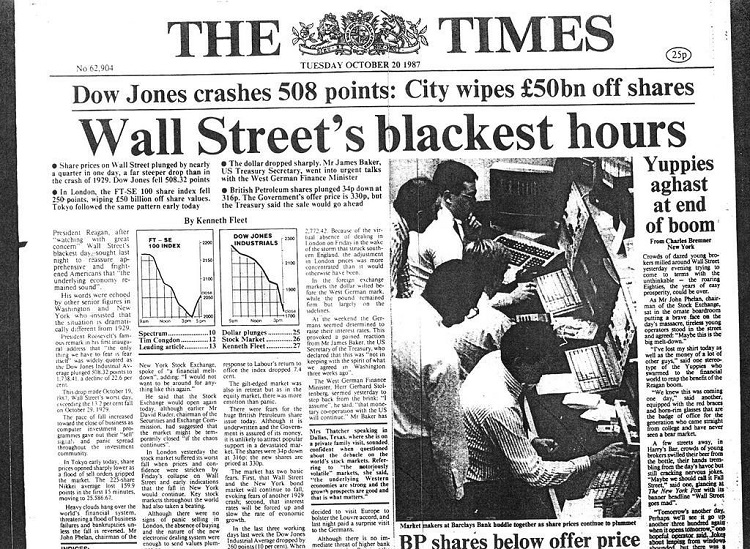 lunes negro Wall Street
